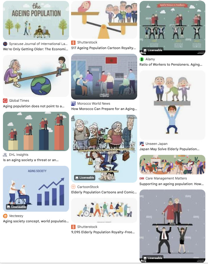 Aging Population Impact on Society, Government and Families Image